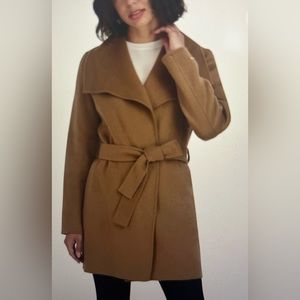 TAHARI Ella wool blend wrap coat
